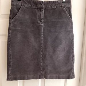 J Crew brand. Size 4. Gray narrow corduroy fabric.